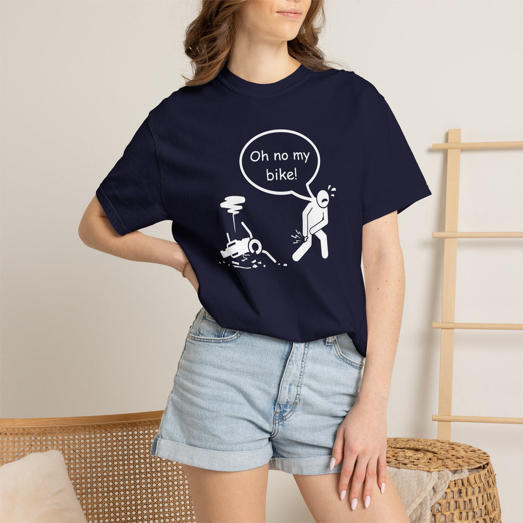 Non UK Sales Motorbike t-shirt  (Oh no my bike)  Dropped W/B