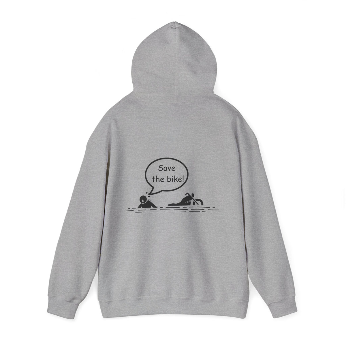 Non UK Sales Hooded Sweatshirt (Save the bike!) B/W