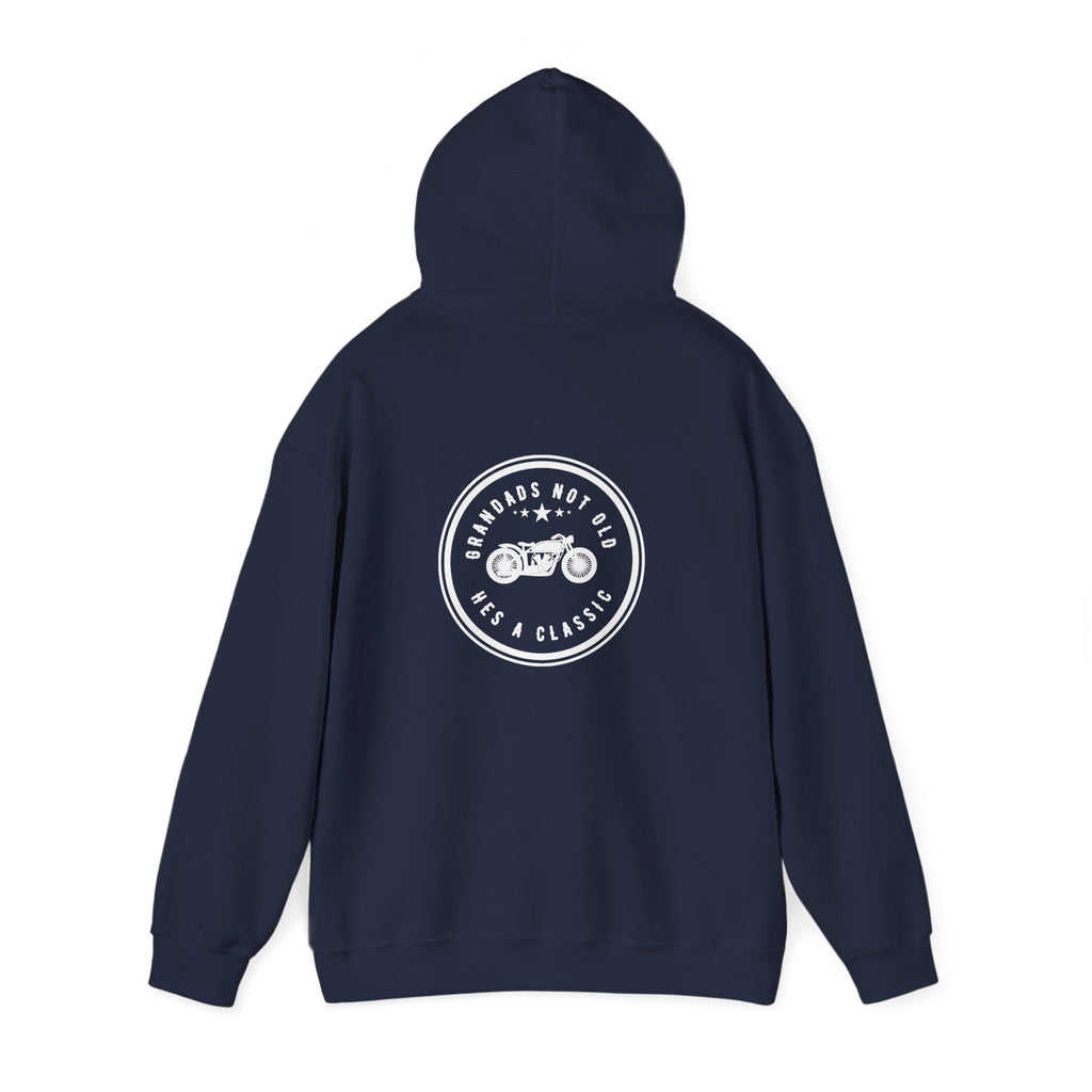 Non UK Sales Hooded Sweatshirt (Grandads not old, Hes a classic) W/B