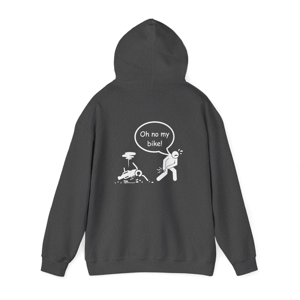 Non UK Sales Hooded Sweatshirt (Oh no my bike (Dropped) B/W