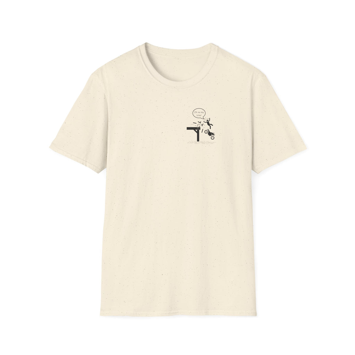 Motorbike T-shirt with 'Oh No My Bike!' (2) Small Logo