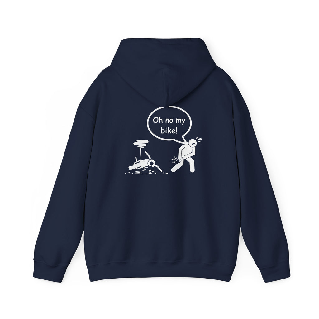 Non UK Sales Hooded Sweatshirt (Oh no my bike (Dropped) B/W