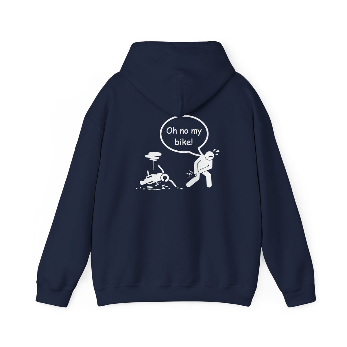 Non UK Sales Hooded Sweatshirt (Oh no my bike (Dropped) B/W