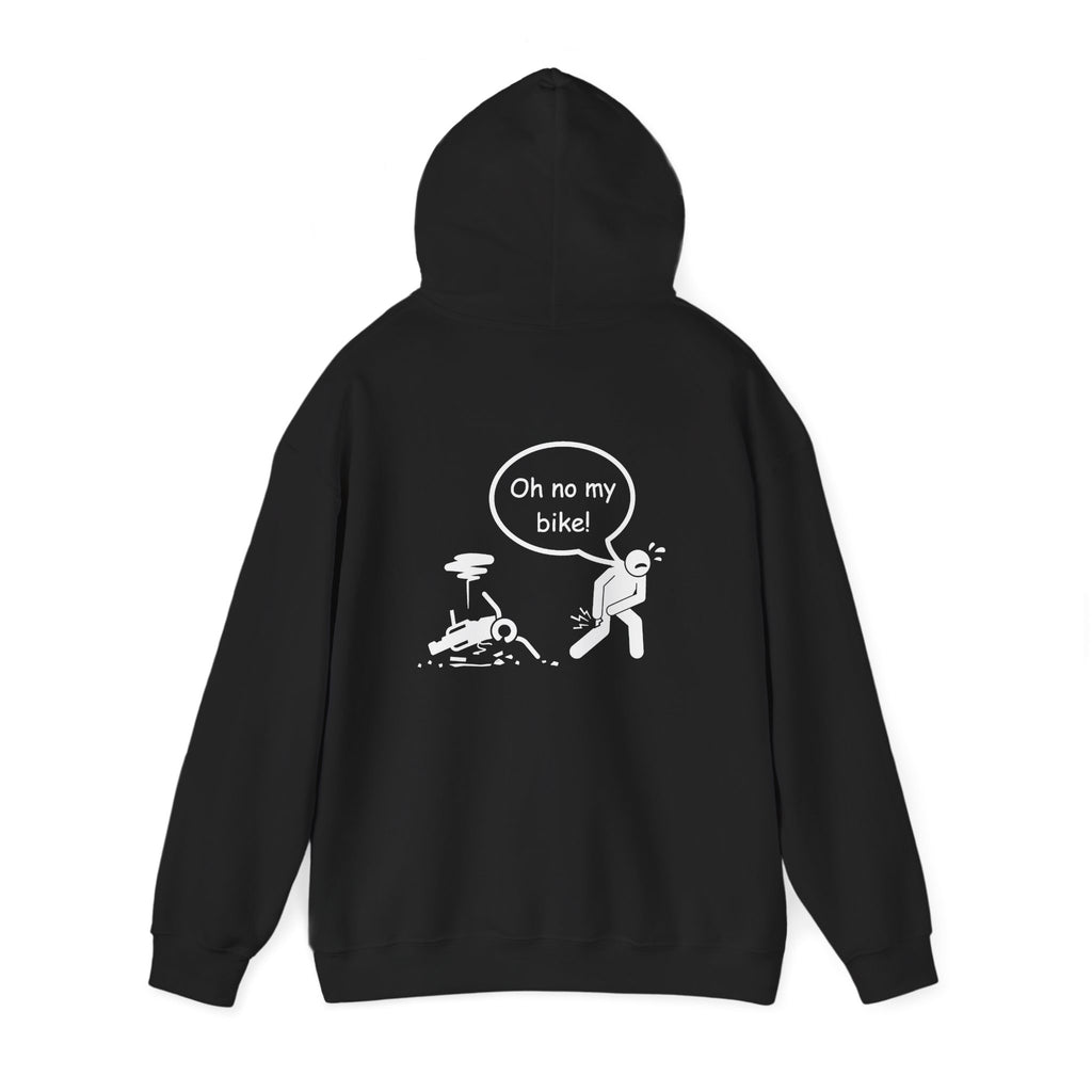 Non UK Sales Hooded Sweatshirt (Oh no my bike (Dropped) B/W