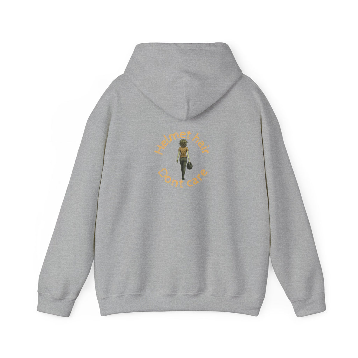 Non UK Sales Hooded Sweatshirt (Helmet hair, Don't care) Y/B
