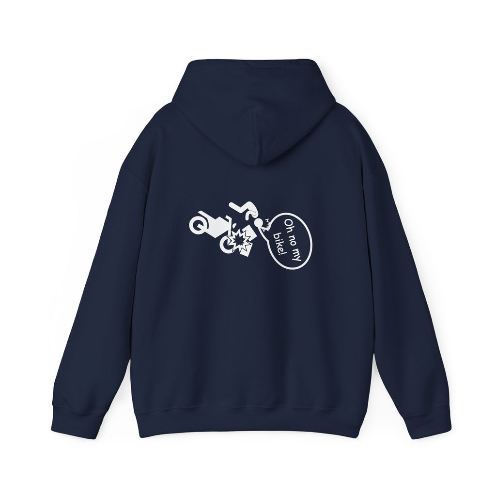 Non UK Sales Hooded Sweatshirt (Oh no my bike (Boxes) B/W