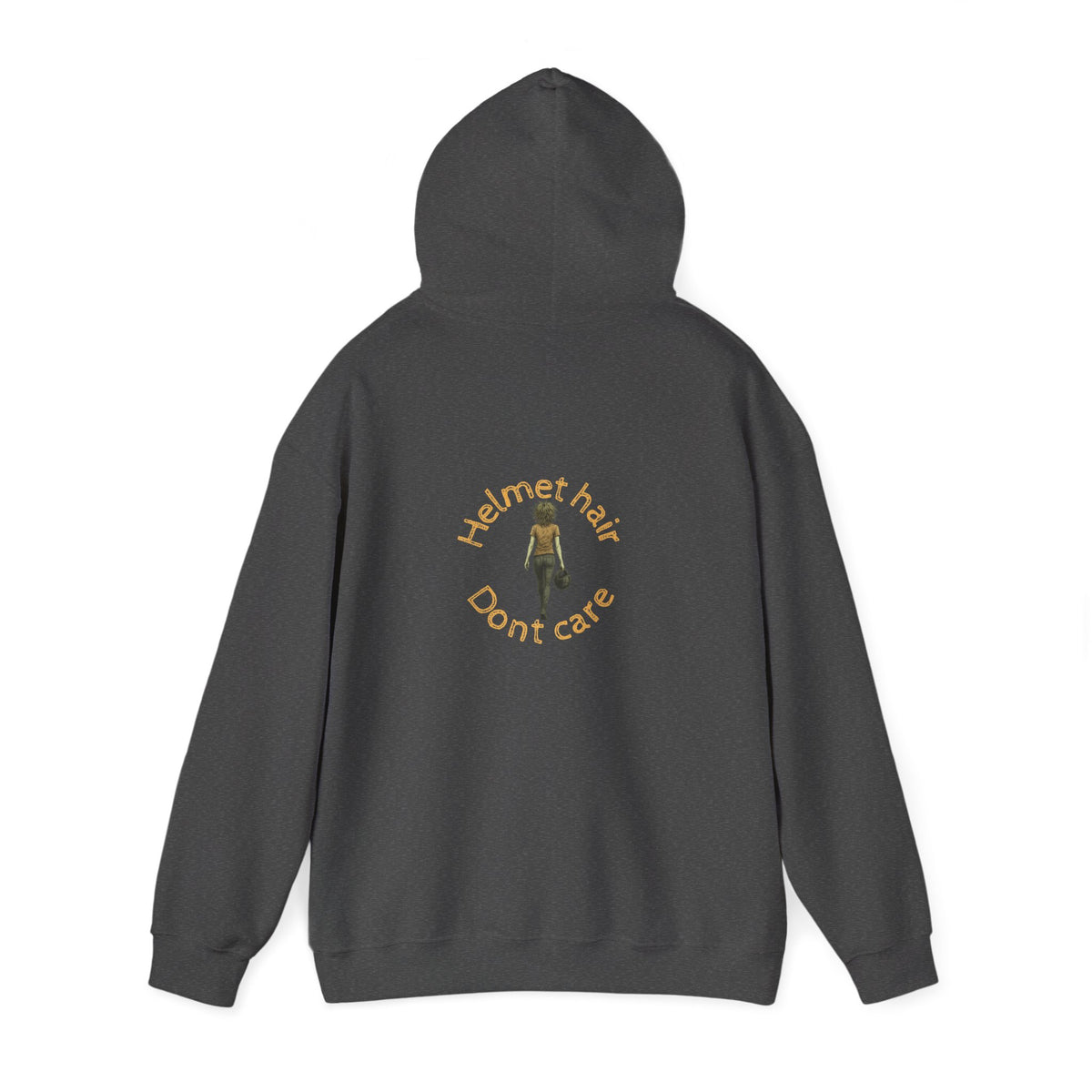 Non UK Sales Hooded Sweatshirt (Helmet hair, Don't care) Y/B
