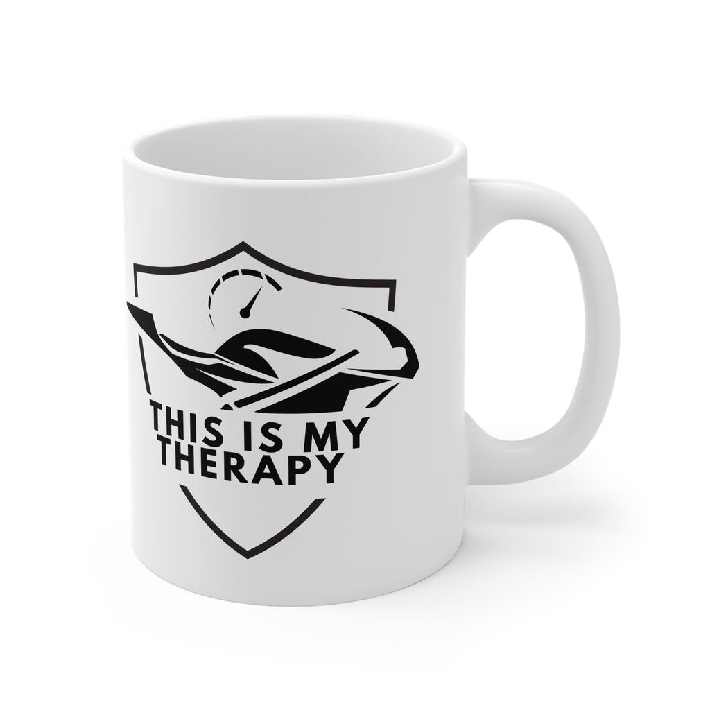 11oz White Mug With (This is my therapy) (3)