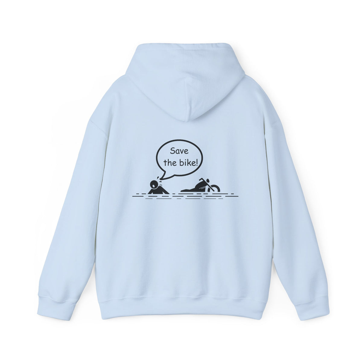 Non UK Sales Hooded Sweatshirt (Save the bike!) B/W