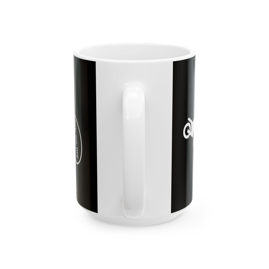 Non UK Sales 11oz And 15oz White Mug With (Oh no my bike!) B/W