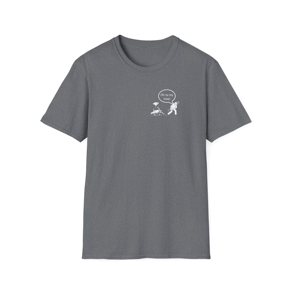 Motorbike T-shirt with 'Oh No My Bike!' Small Logo