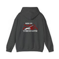 Non UK Sales Hooded Sweatshirt (Ride on, Stress gone) W/B