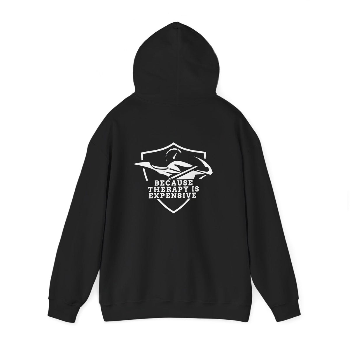 Non UK Sales Hooded Sweatshirt (Because therapy is expensive) W/B