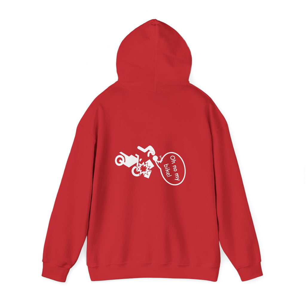 Non UK Sales Hooded Sweatshirt (Oh no my bike (Boxes) B/W