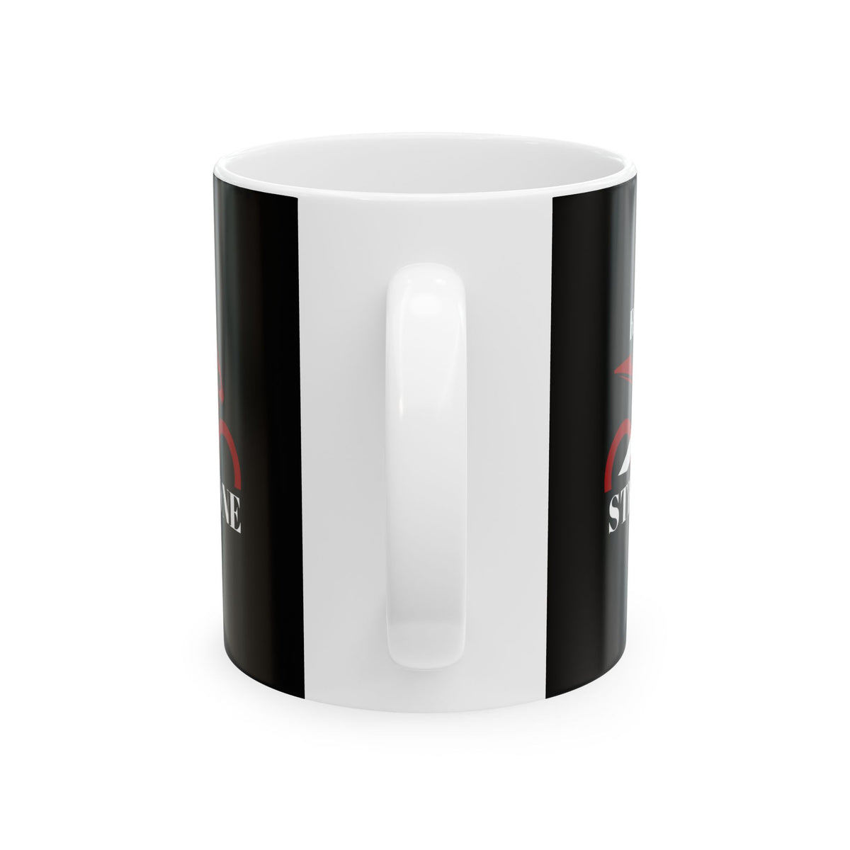 Non UK Sales 11oz And 15oz White Mug With (Ride on, Stress gone) R/B