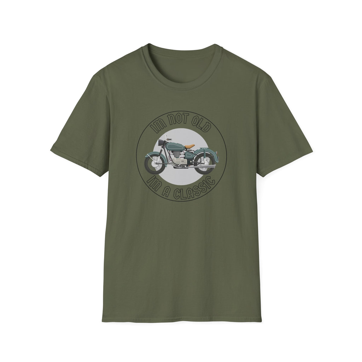 Motorbike T-shirt with 'Im Not Old Im A Classic'