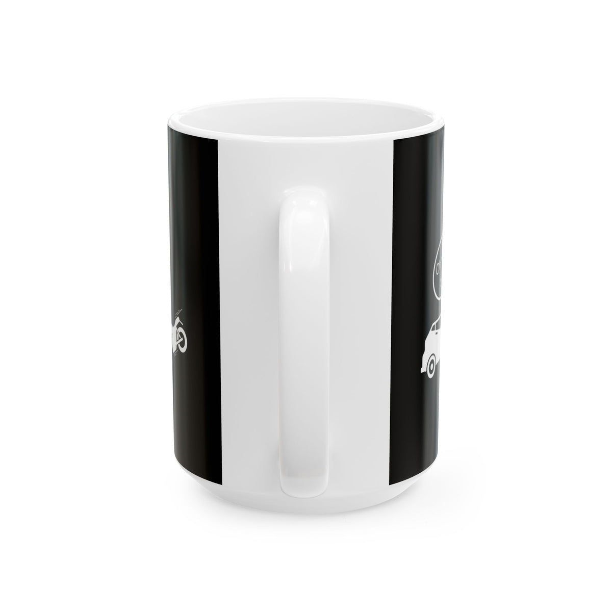Non UK Sales 11oz And 15oz White Mug With (Oh no my bike!) B/W2