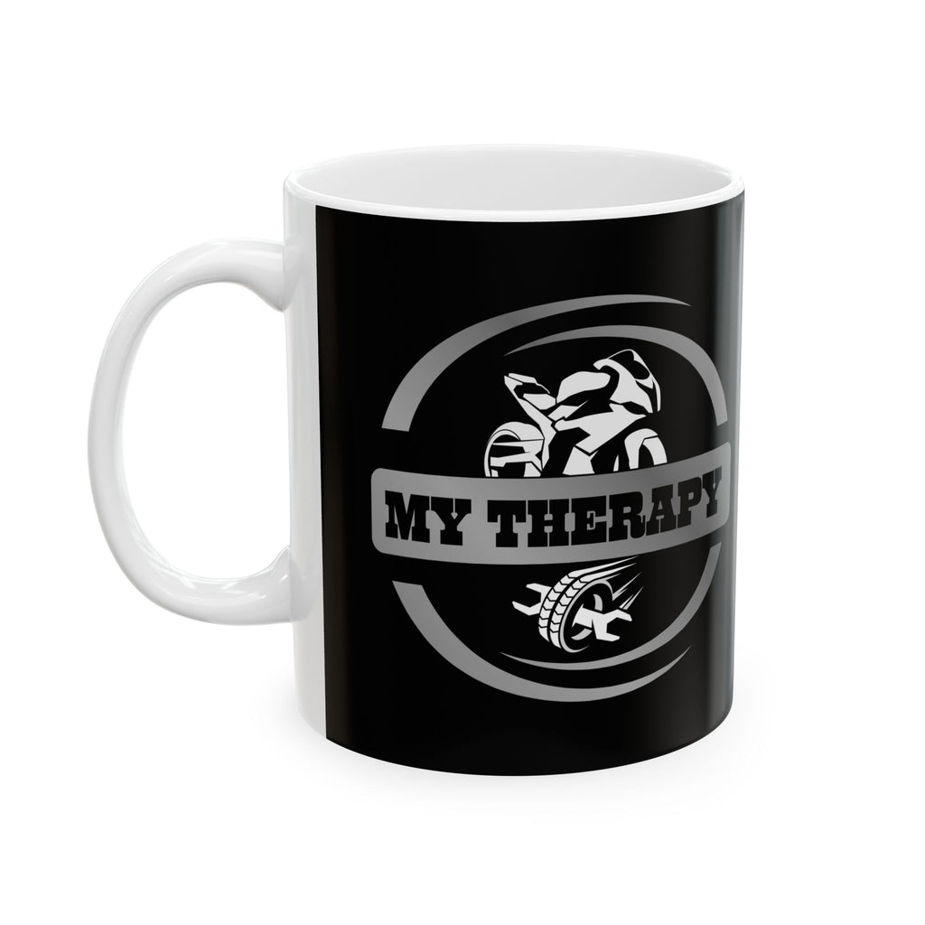 Non UK Sales 11oz And 15oz White Mug With (My Therapy) S/B