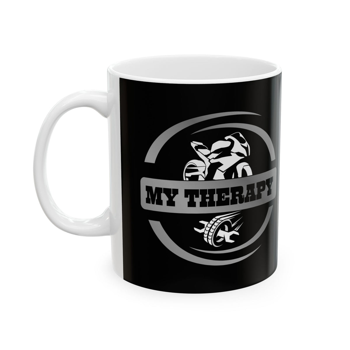 Non UK Sales 11oz And 15oz White Mug With (My Therapy) S/B