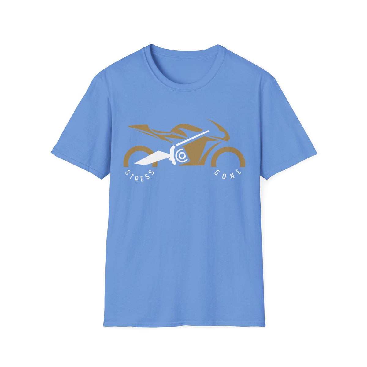 Motorbike T-shirt with 'Stress Gone'