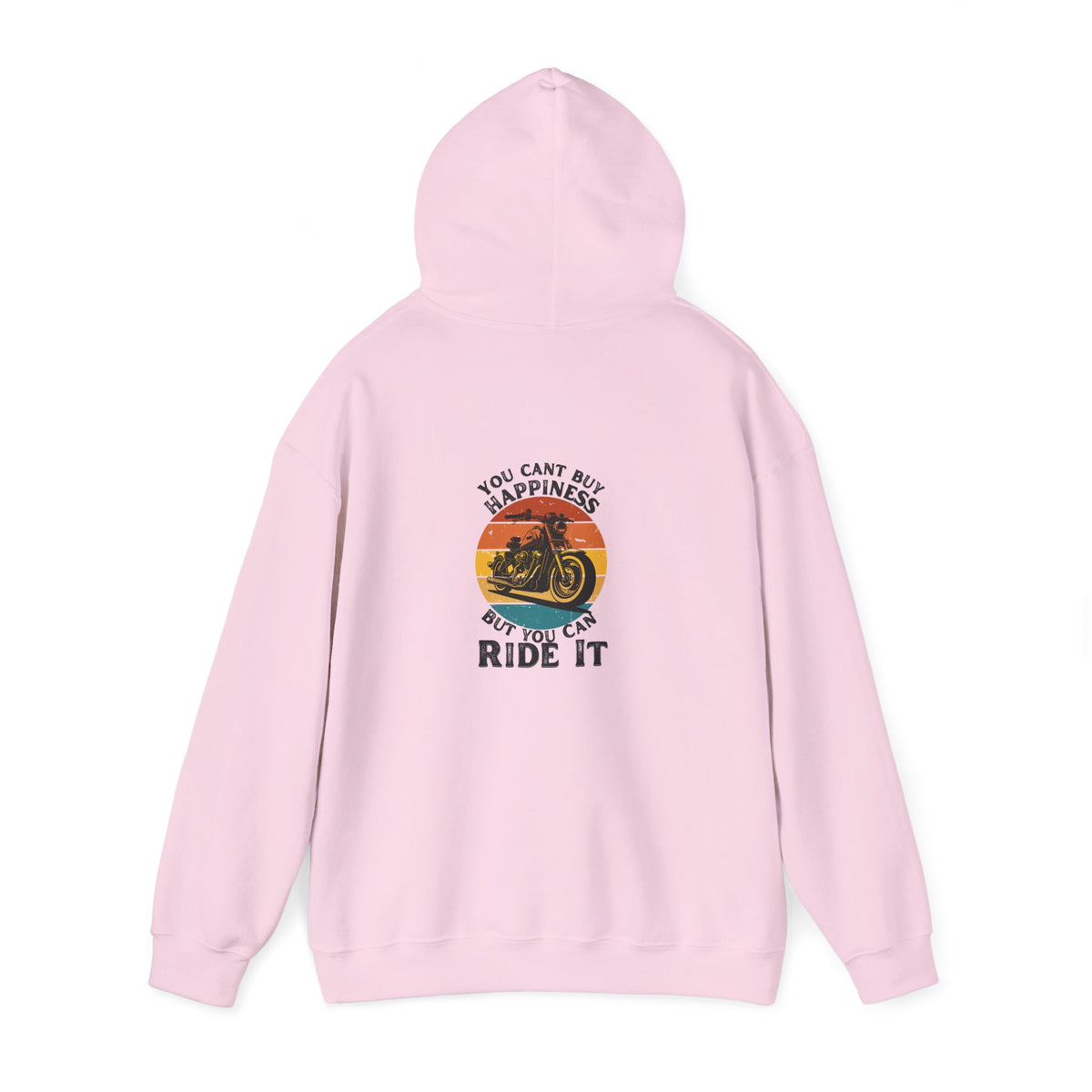 Non UK Sales Hooded Sweatshirt (You cant buy happiness, But you can ride it) B/W