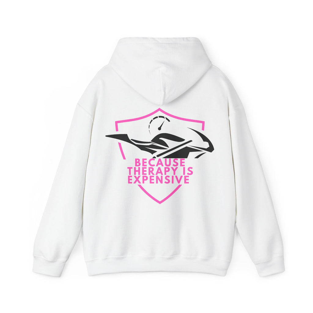 Unisex Heavy Blend™ Hooded Sweatshirt (Because Therapy Is Expensive) 4 Back