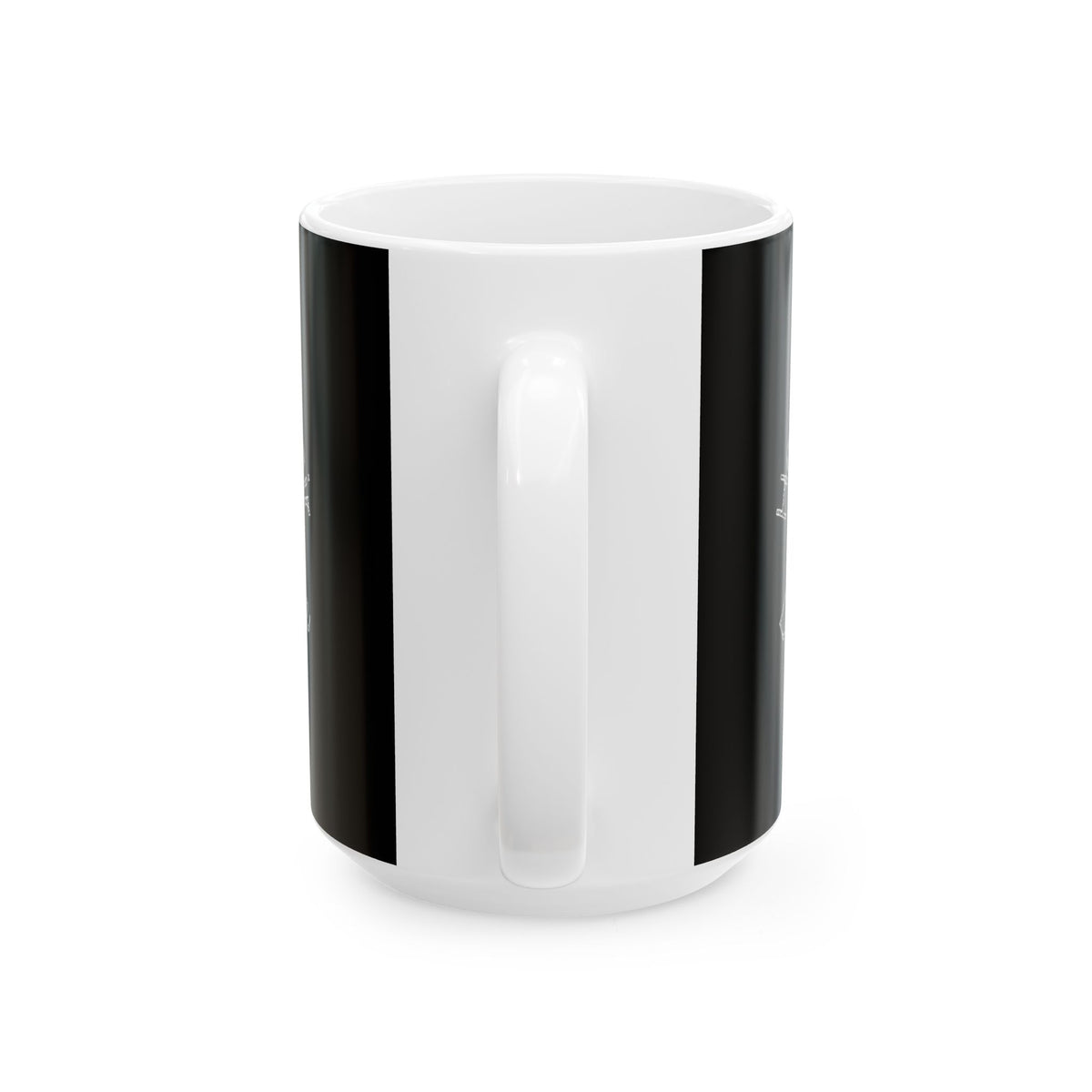 Non UK Sales 11oz And 15oz White Mug With (Helmet hair, Dont care) W/B