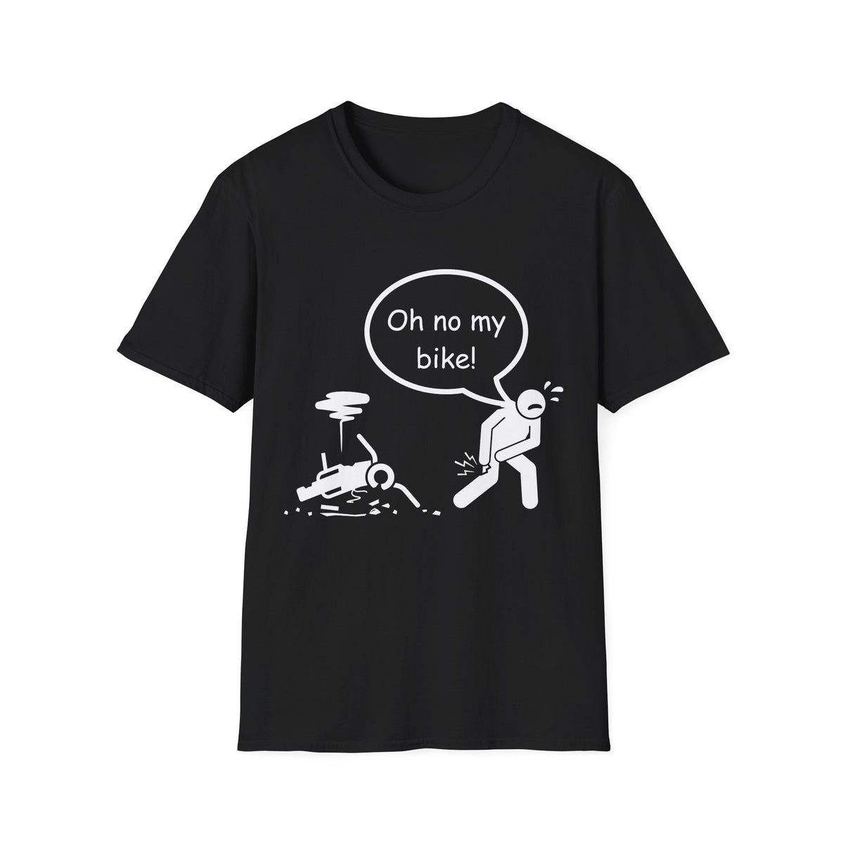 Motorbike T-shirt with 'Oh No My Bike!'