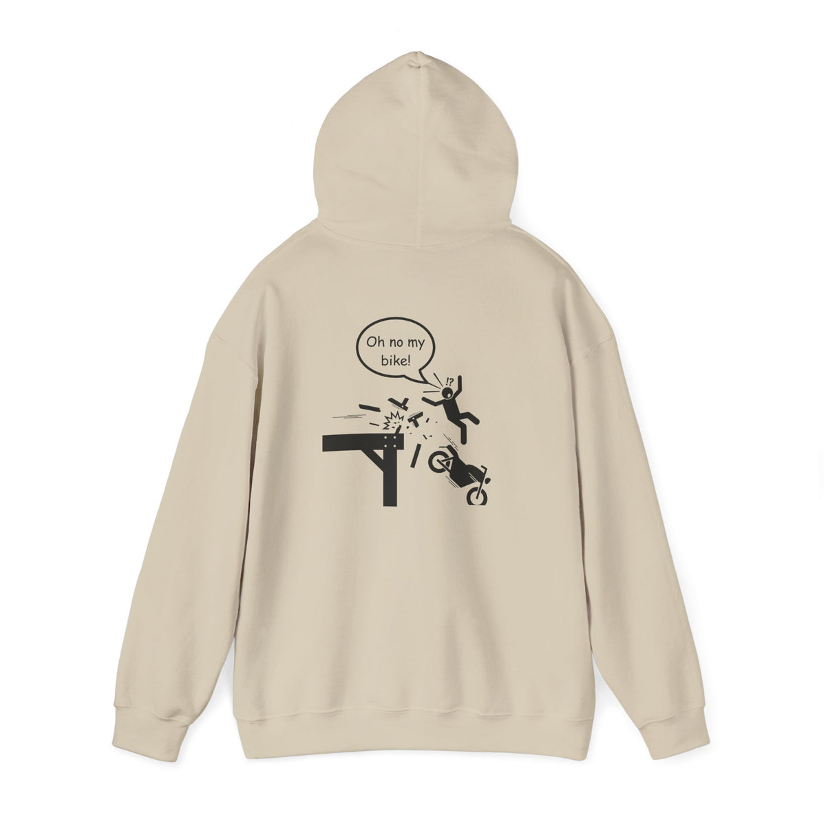 Non UK Sales Hooded Sweatshirt (Oh no my bike (Pier) W/B