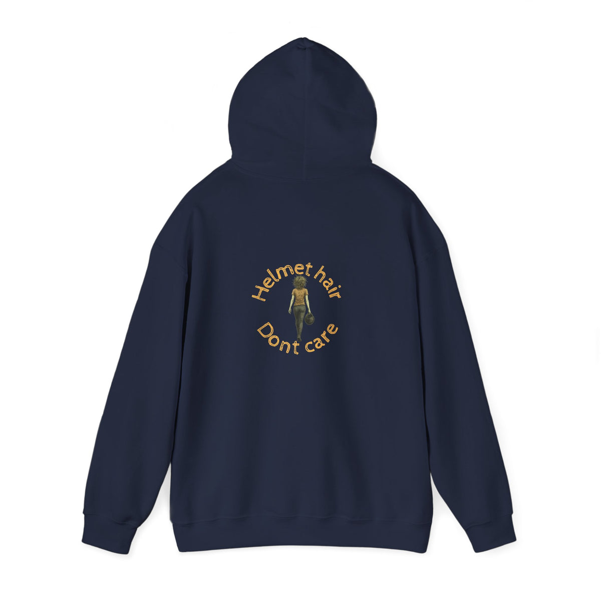 Non UK Sales Hooded Sweatshirt (Helmet hair, Don't care) Y/B