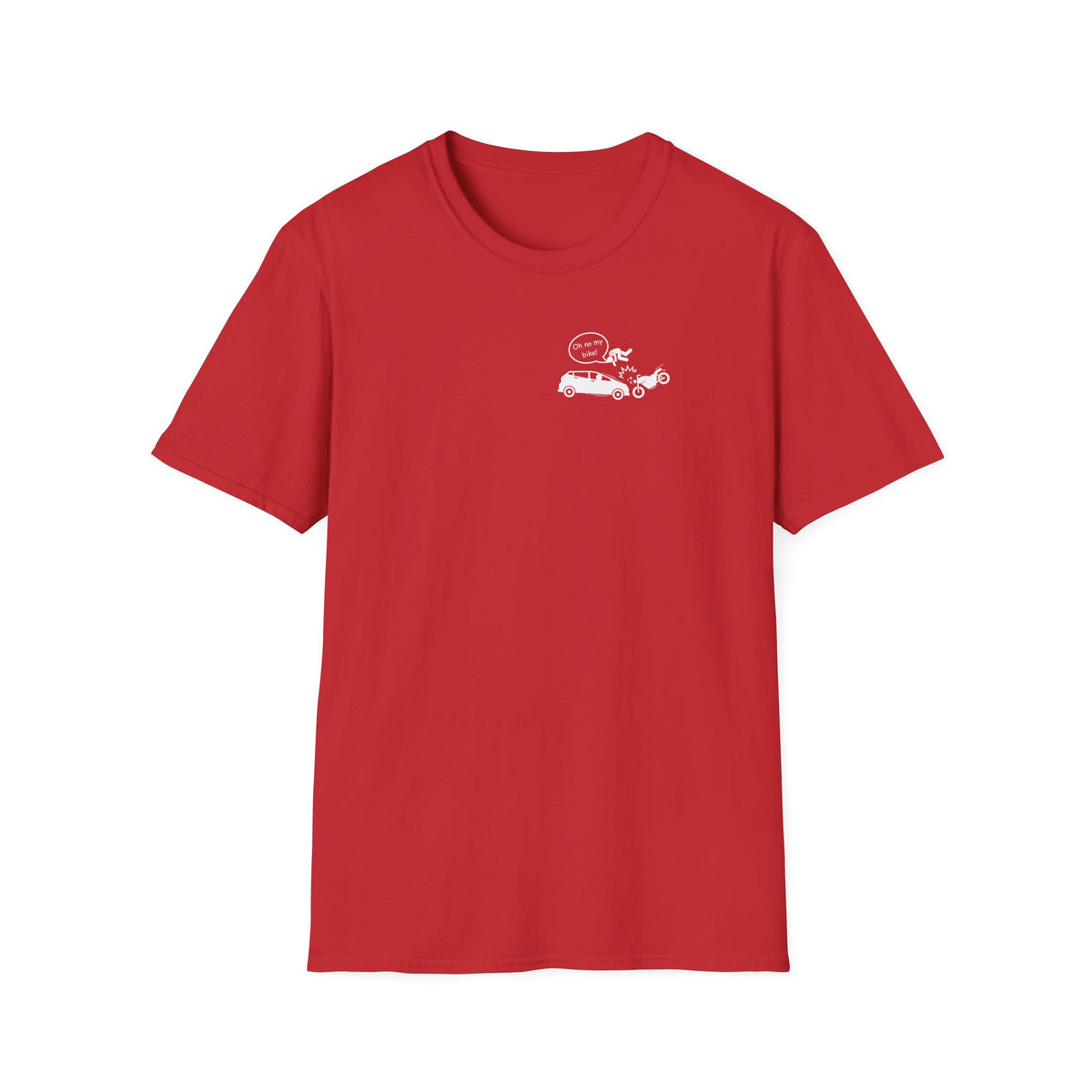 Motorbike T-shirt with 'Oh No My Bike!' (3) Small Logo