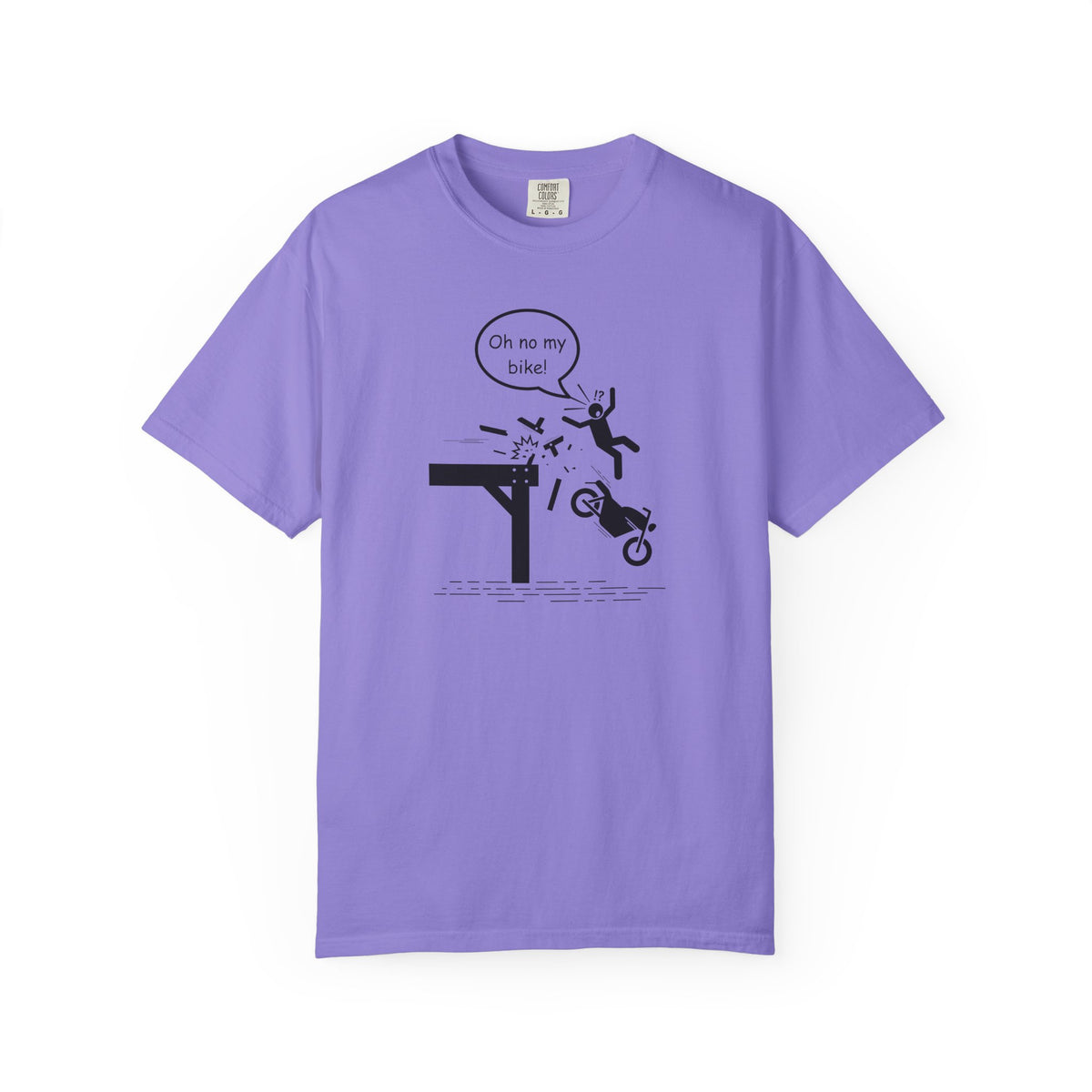 Non UK Sales Motorbike t-shirt  (Oh no my bike)  Pier B/W