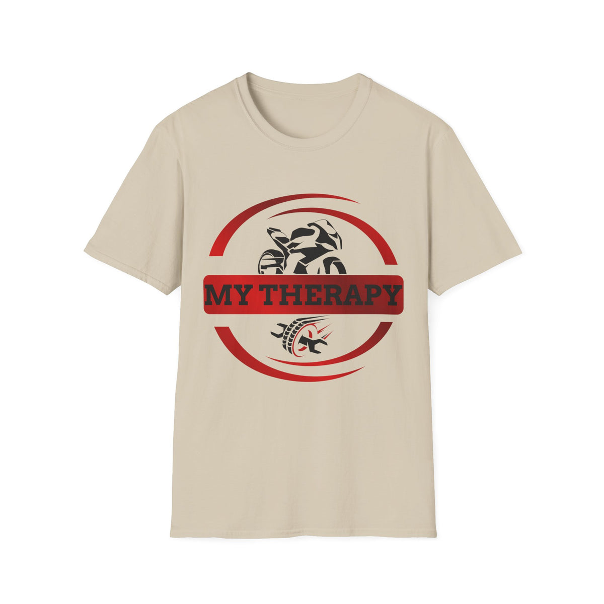 Motorbike T-shirt with 'My Therapy' (Red)