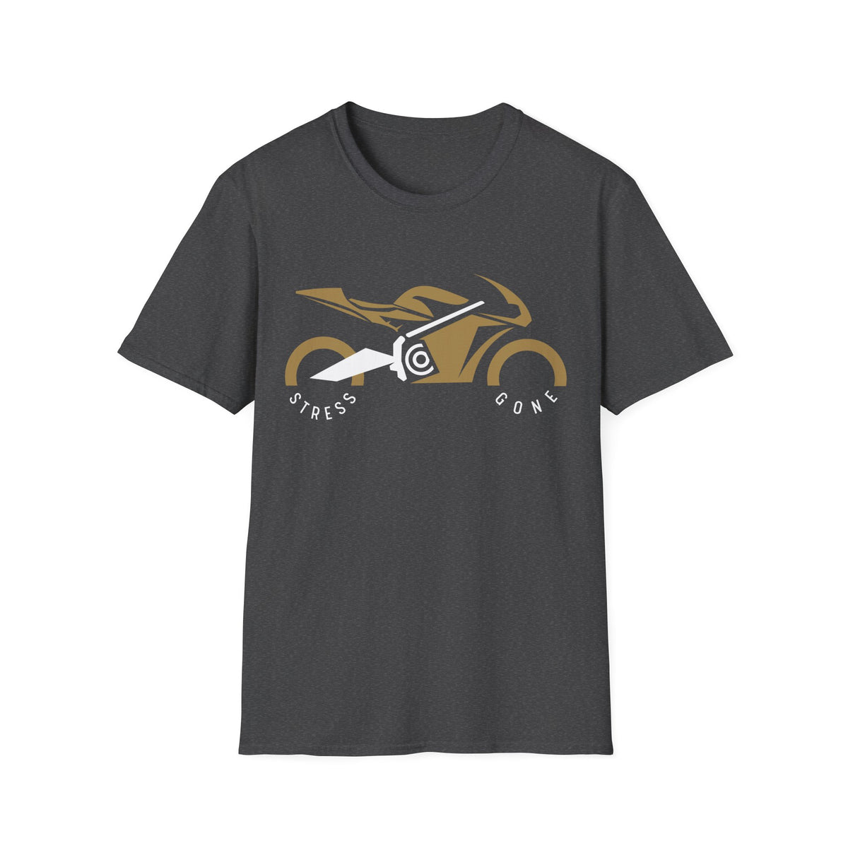 Motorbike T-shirt with 'Stress Gone'