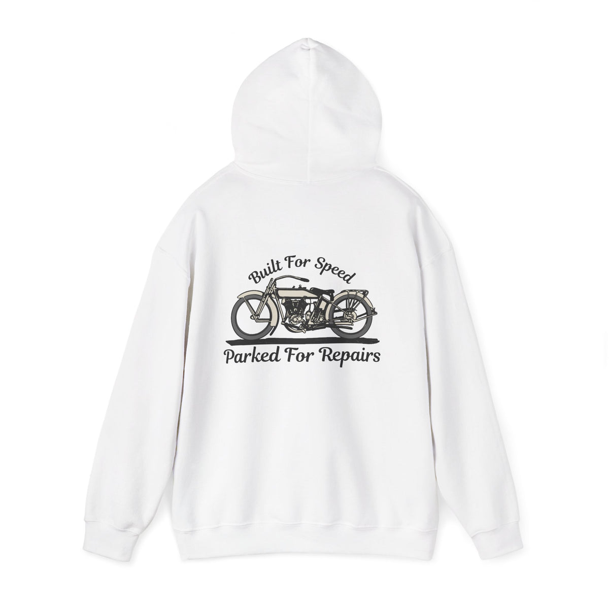 Unisex Heavy Blend™ Hooded Sweatshirt (Built For Speed, Parked For Repairs) Back