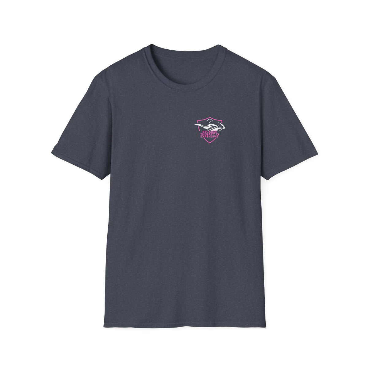 Motorbike T-shirt with 'Because Therapy is Expensive' (2) Small Logo