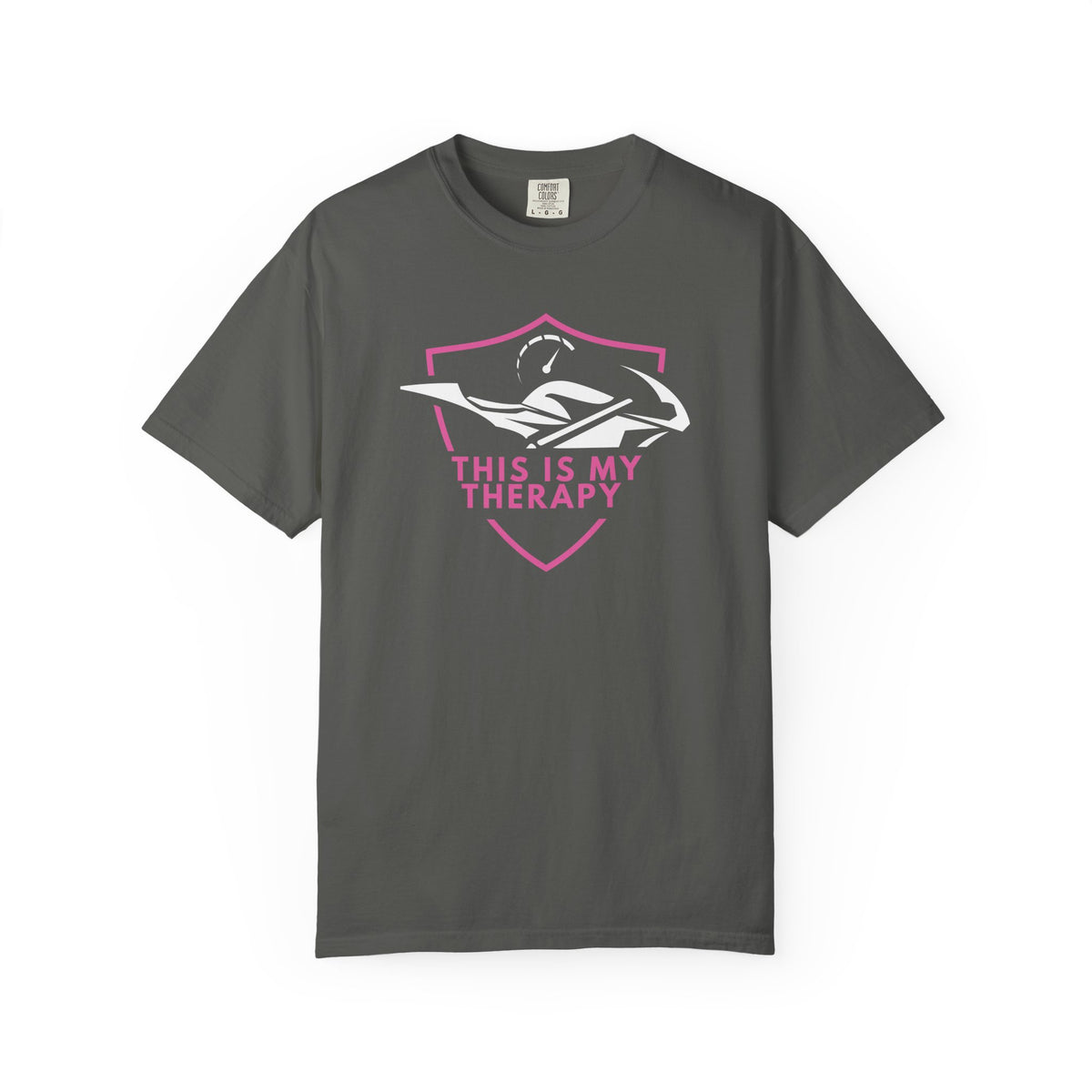 Non UK Sales Motorbike t-shirt  (This is my therapy)  P/B