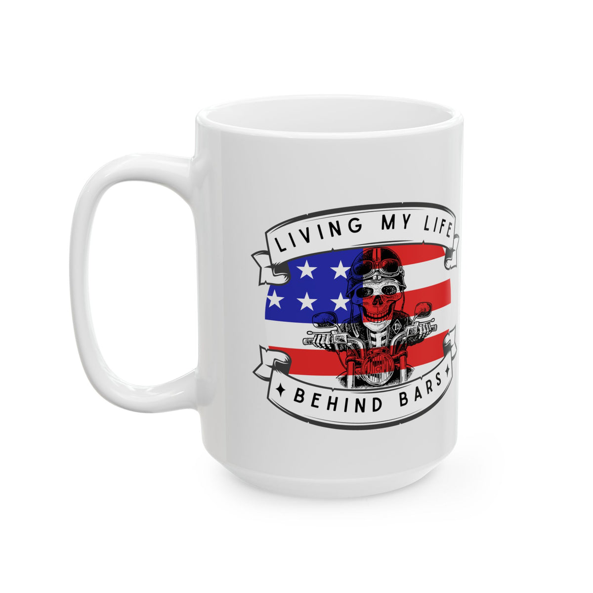 Non UK Sales 11oz And 15oz White Mug With (Living my life behind bars)