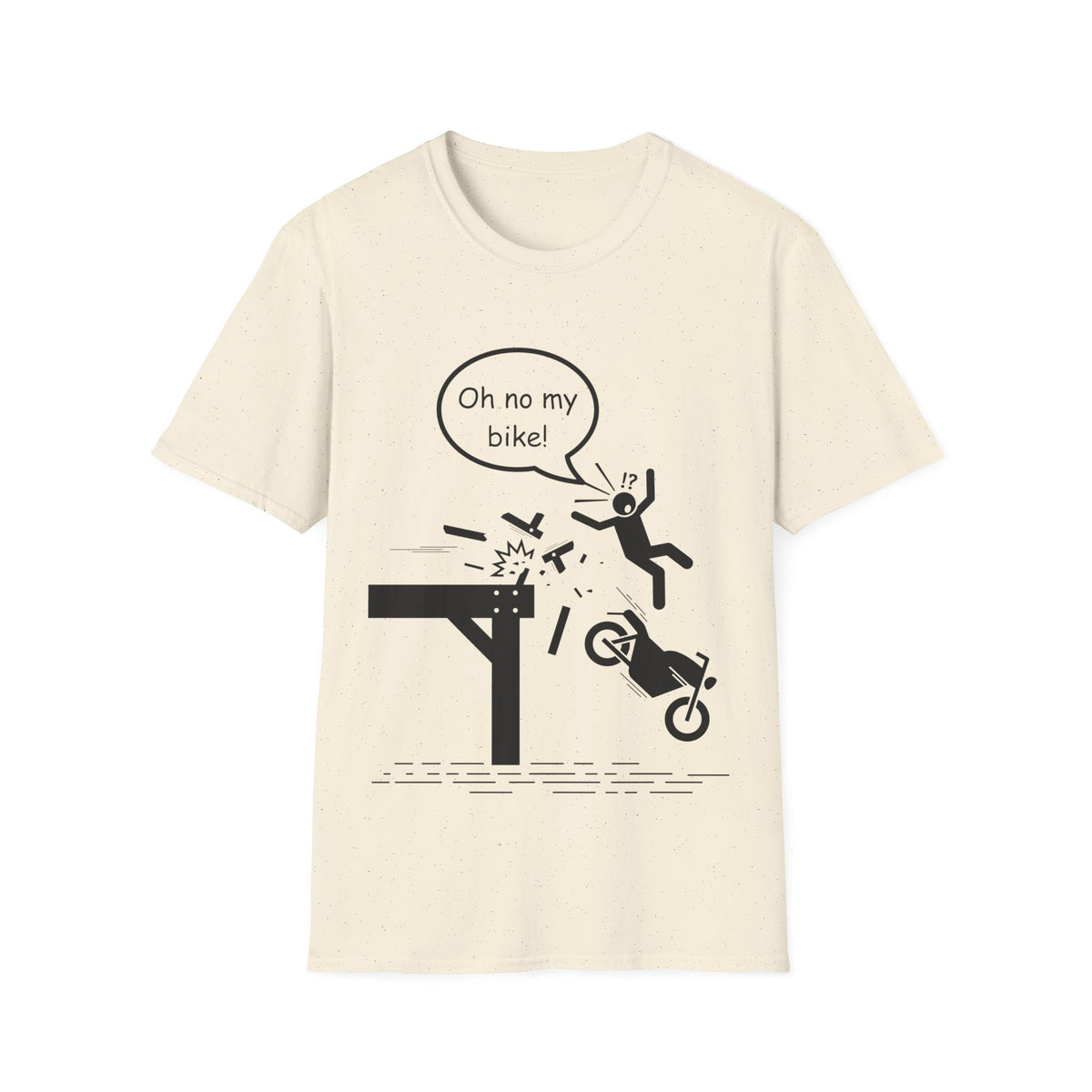 Motorbike T-shirt with 'Oh No My Bike!' (2)
