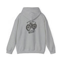 Non UK Sales Hooded Sweatshirt (Old bikes never die, They just leak more oil) B/W