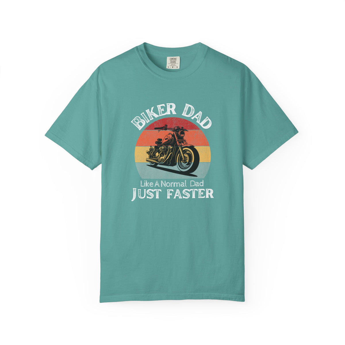Non UK Sales Motorbike t-shirt  (Biker Dad, Like a normal Dad, Just faster) W/B