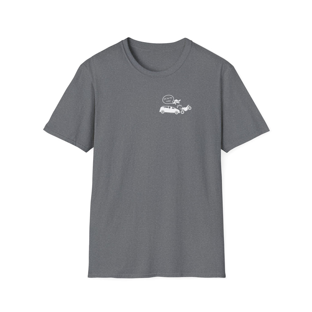 Motorbike T-shirt with 'Oh No My Bike!' (3) Small Logo