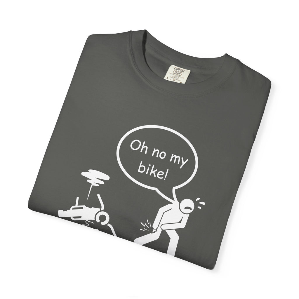 Non UK Sales Motorbike t-shirt  (Oh no my bike)  Dropped W/B