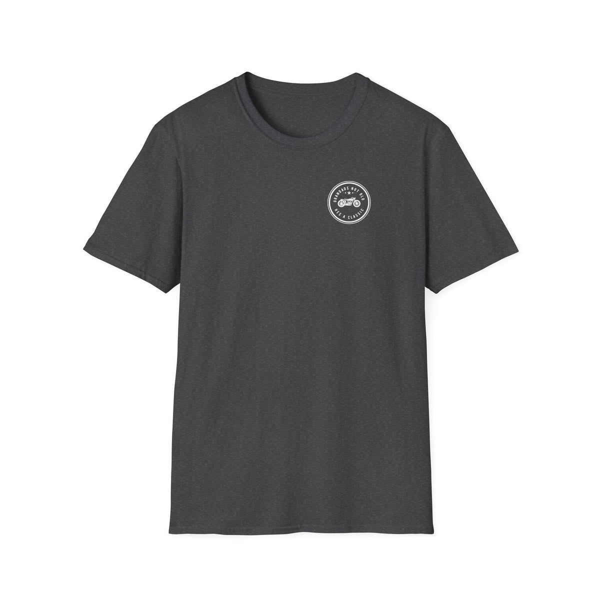 Motorbike T-shirt with 'Grandads Not Old Hes A Classic' (1) (Small Logo)