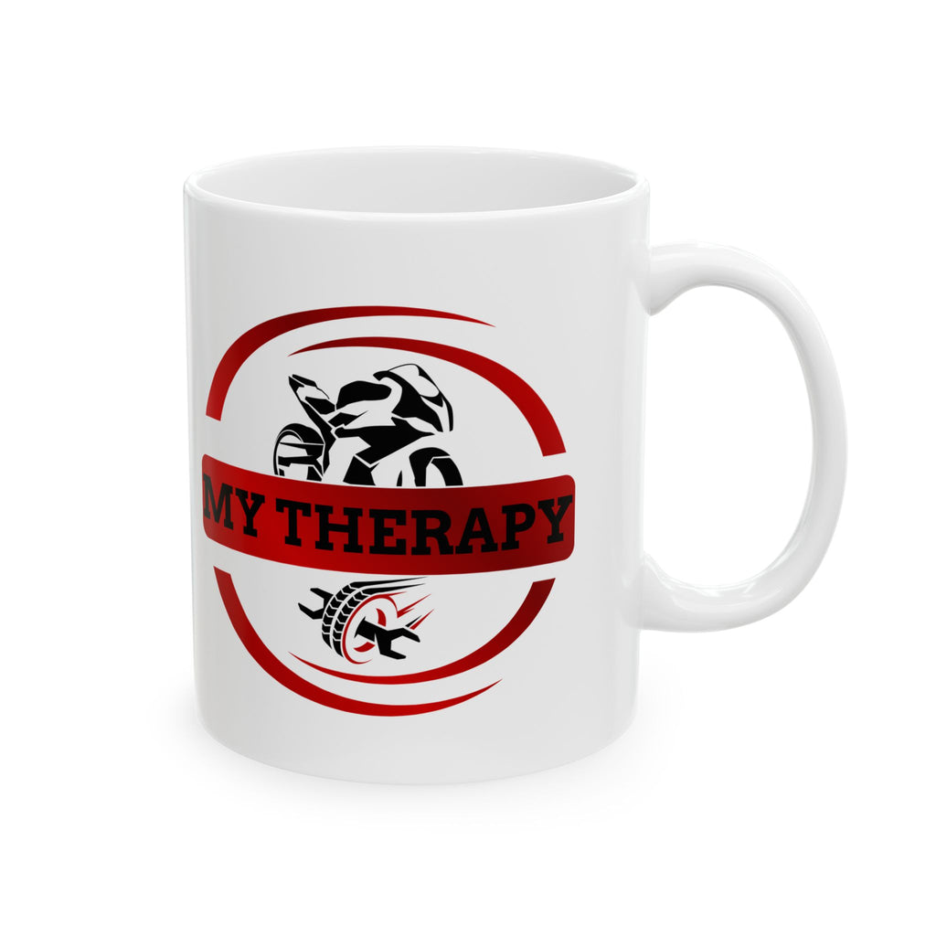 Non UK Sales 11oz And 15oz White Mug With (My Therapy) R/W