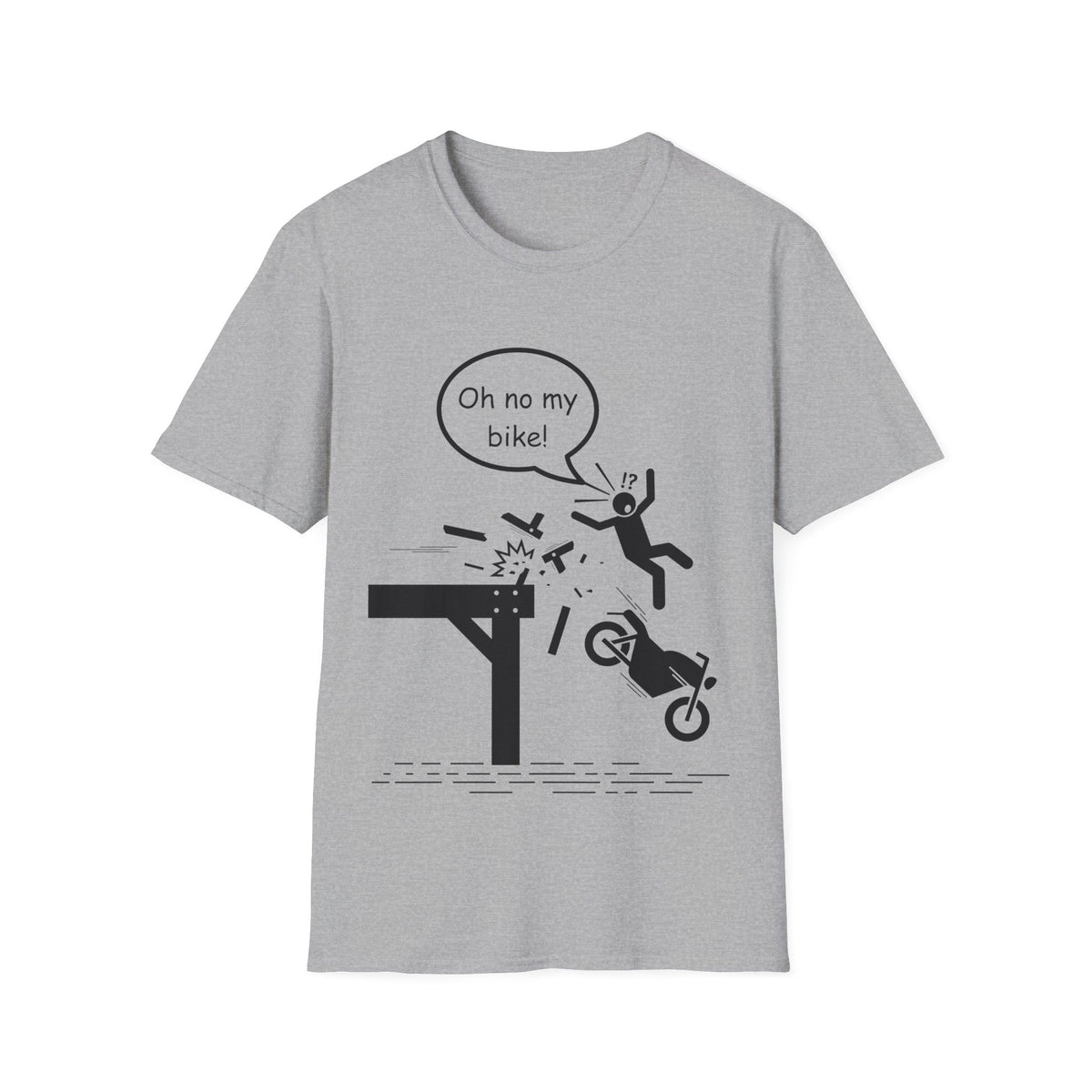 Motorbike T-shirt with 'Oh No My Bike!' (2)