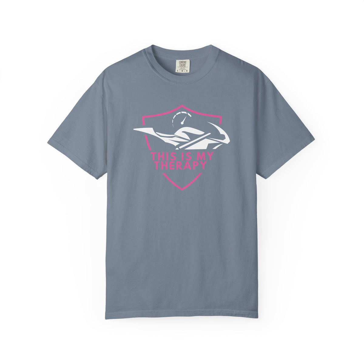 Non UK Sales Motorbike t-shirt  (This is my therapy)  P/B