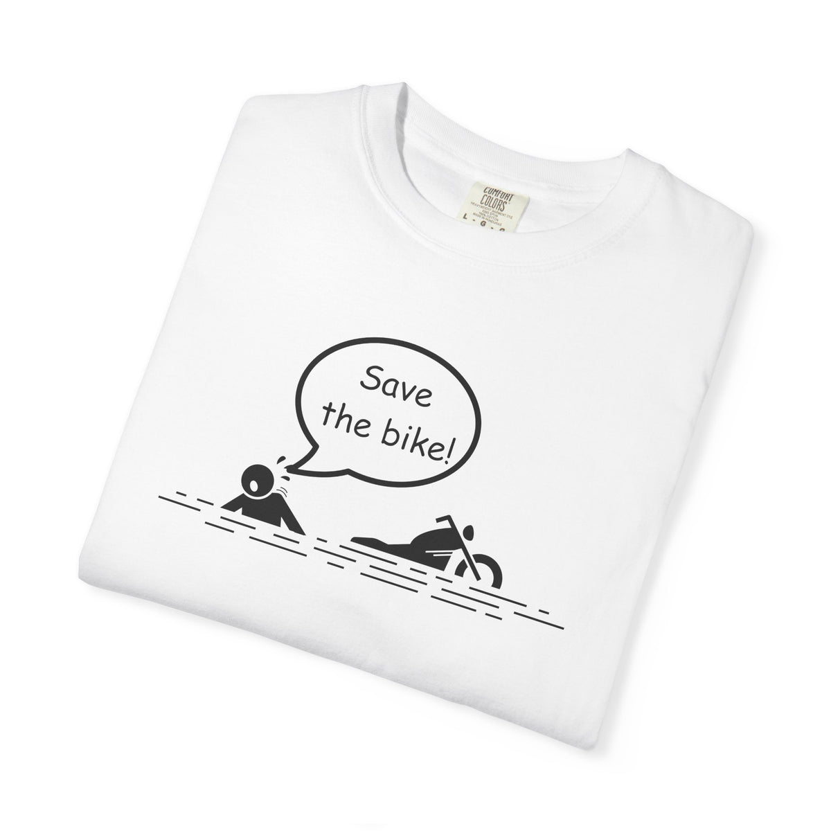 Non UK Sales Motorbike t-shirt (Save The Bike)  B/W