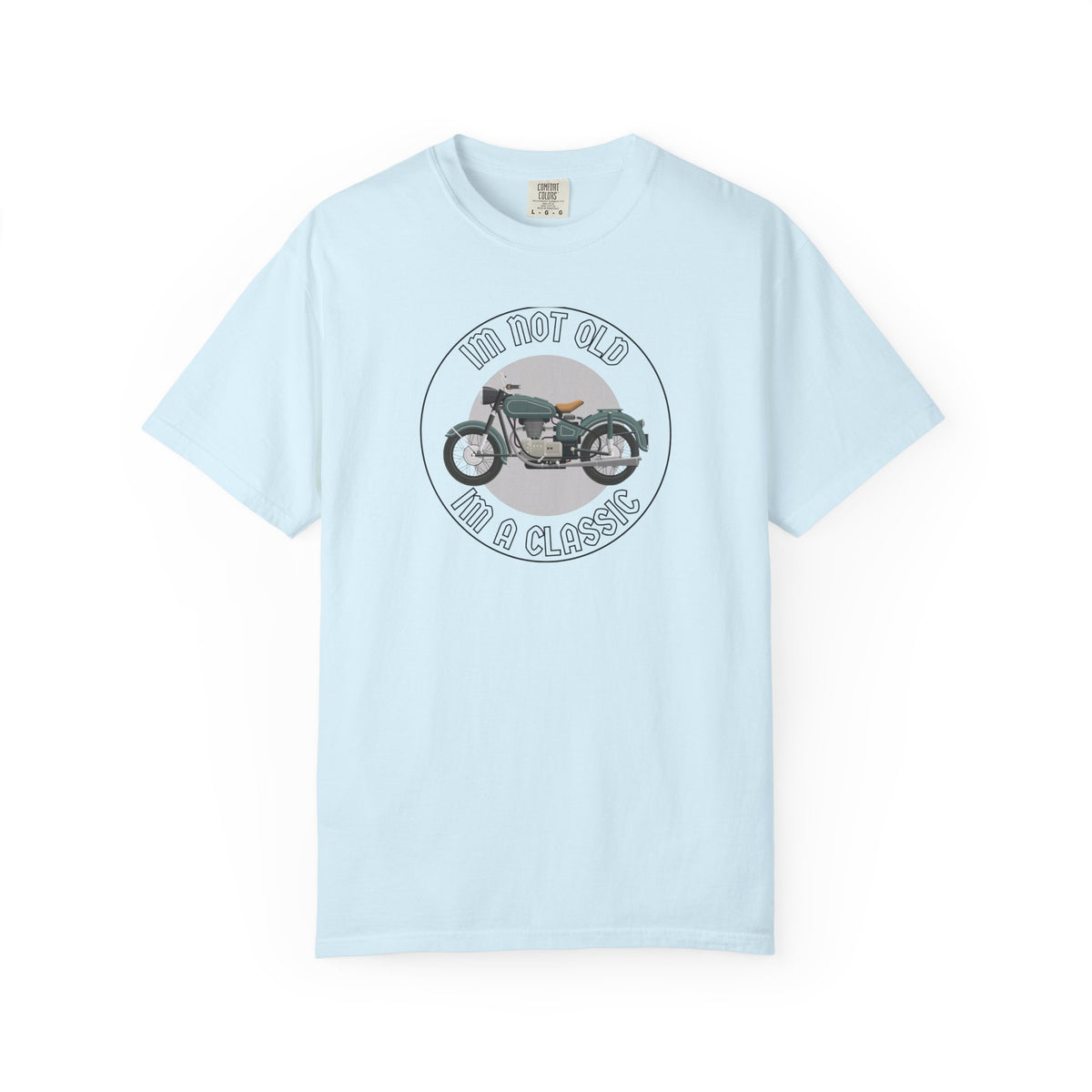 Non UK Sales Motorbike t-shirt  (Im not old, Im a classic) B/W