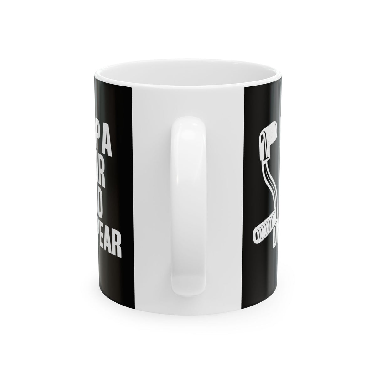 Non UK Sales 11oz And 15oz White Mug With (Drop a gear and disappear)